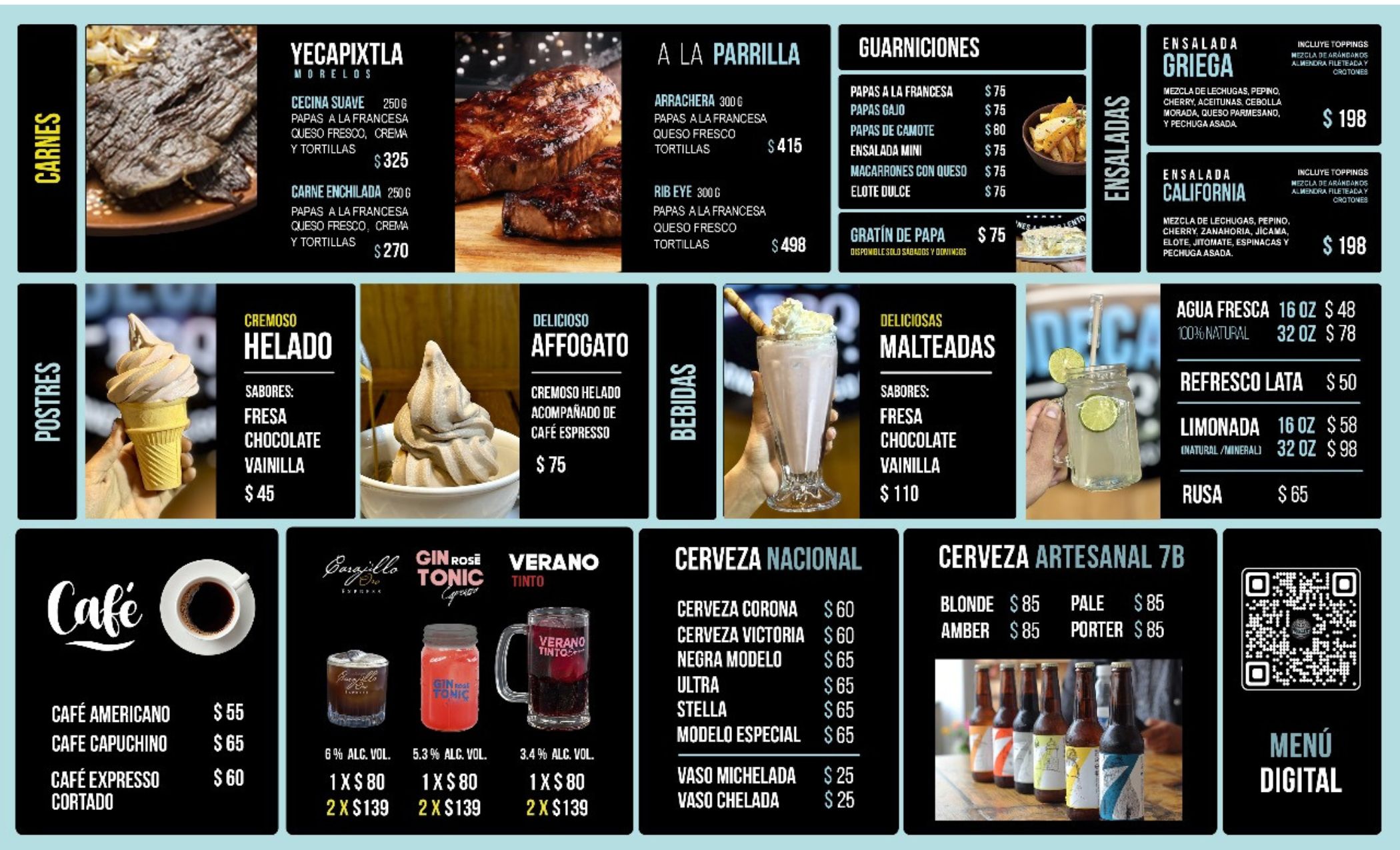 Menu Bodecatta BBQ sucursal The Park